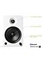 YU6 Powered Speakers with Bluetooth and Phono Preamp, Matte White - 3