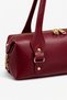 Burgundy Women's Shoulder Bag Stylish Cylinder Shape Daily Use Handbag - 3