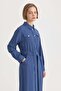 Belted Lyocell Shirt Dress Indigo - 2