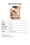 Women's Coffee Beige S6-98 Crop Fit Polo Neck Slim Summer Knitwear Bodysuit - 5