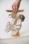 Krakow Premium Gold Stone Women's Heeled Sandals 4 cm - 5
