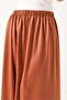 Women's Long Elastic Waist Flared Satin Skirt Copper - 4