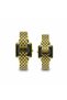 ROYAL FORCE ELARA Square Duo Couple Watch Set Gold Stainless Steel Analog Quartz WATCH Men & Women - 6
