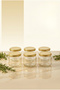 6-Piece Glass Jar Bowl Set with Metal Lids, Sturdy and Durable Storage Container, 300 ml - 2