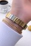 Steel Cord 2 Year Warranty 3 Atm Water Resistant Women Wristwatch+Bracelet F.Em03693.6 - 4