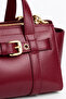 Burgundy Women's Hand and Shoulder Bag with Long Strap, Stylish Daily Use Mini Bag - 3