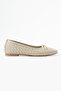 Latte Beige Knitted Ballerinas