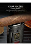Multi-functional 3 Flame Windproof Cigar Lighter with Hole Opener Cutter & Holder Stand - 3