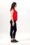 Short Cap Sleeve Gülizar Şile Bezi Summer Embroidered Blouse Red Krmz - 4