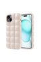 iPhone 15 Plus Case Shiny Flexible Silicone Tgco Dom Dom Cover - White