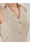 Linen Shirt Collar Dress - 3