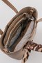Vena Scarf Detailed Large Volume Women's Mink Tote Shoulder and Crossbody Bag with Adjustable Strap - 8