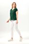 Short Cap Sleeve Gülizar Şile Bezi Summer Embroidered Blouse Green Ysl - 6