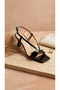 Genuine Leather Banded Square Toe Evening Dress Women's Shoes - 3
