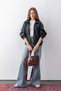Vena Scarf Detailed Large Volume Women's Burgundy Tote Shoulder and Crossbody Bag with Adjustable Strap - 5