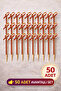 Pack of 50 I 12 cm Knotted Red Bamboo Toothpicks Cocktail Toothpicks Presentation Sticks Snack Toothpicks - 4