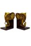 Decorative Wooden Handmade Book Holder Set of 2 Patterned Elephant 22X13Cm Book Support - 3