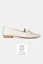 Women Beige Patent Leather Genuine Natural Leather 36-41 Number Buckle Ballet Flat