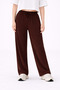 Women's Brown Modal Stretchy Soft Textured Wide Leg Comfortable Wide Cut Modal Fabric Sweatpants - 2