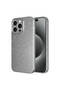 iPhone 15 Pro Compatible Camera Protected Silvery Luxury Tgco Cotton Case-Grey