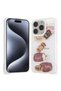 iPhone 15 Pro Case Shining Glitter Embossed Figure Tgco Cevze Cover - White