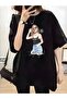 Black 100% Cotton Wadding Look Basic Crew Neck Knitted T-Shirt