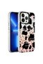 حافظة TGCO Marbello بنمط رخامي متوافقة مع هاتف iPhone 13 Pro - أسود - أبيض