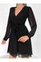 Women's Stylish Dress with Belt Detail - 2