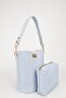 Women's Ice Blue Wallet Detailed Bucket Model Hand and Shoulder Bag Molina - 2