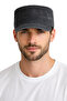 Men's Washable Castro Hat with Adjustable Buckle Casual Unisex Black Cap