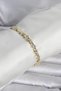 Brass Gold Color Honeycomb Model Zircon Stone Women's Bracelet