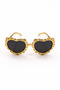 Heart Shaped Party Glasses with Gold Silver Stones Birthday Bachelorette - 2