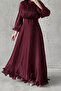 Jakar Fabric Six-Fold Flounce Hijab Evening Dress - 3