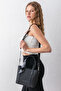 Vena Scarf Detailed Adjustable Strap Large Volume Women's Shoulder and Crossbody Bag and Wallet Combination - 4