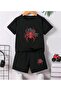 Spider Printed Kids T-Shirt Shorts Top-Down Set
