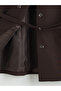Brown V-Neck Women's Vest with Belted Waist from Güli̇s Gi̇yi̇m - 3