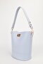 Women's Ice Blue Wallet Detailed Bucket Model Hand and Shoulder Bag Molina - 7