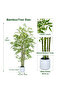 150cm Artificial Bamboo Tree, Faux Tree with White Planter for Home Office Mall Hotel Garden Decor - 3