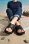Men's Faux Leather Orthopedic Sole Comfortable Slippers - 2