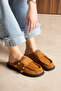 Urban Tan Suede Genuine Leather Sabo Slippers - 3