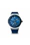XLOTS IronX Skeleton Men’s Watch Blue Dial Leather Strap Stainless Steel Case Quartz Wristwatch - 2