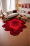 Sdt Modern Wavy Form Red Woven Base Decorative Carpet Sdt682 - 2