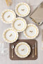 Majestic 6-Piece Porcelain Serving Plate 25 cm Special Design Premium Serving Set - 6