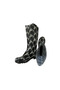 , Women's Gray Stripe Patterned Garden Rain Boots - 6