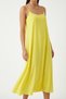 Strappy Summer Long Linen Dress Lgx0004 Yellow - 5