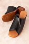 Women's Genuine Leather Mid-Heeled Daily Stylish Slippers - 6
