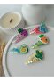 Girl's Snap Buckle Set of 5 Fruit Mermaid Buckles - 3