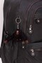 5-Compartment Luxury Crinkle Waterproof Fabric High School and Middle School Backpack + Monkey Keychain Gift - 3