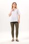 Short Sleeve Nevin Embroidered V-Neck Summer Şile Fabric Authentic Blouse White Byz - 8