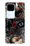Vivo V30 Compatible Devil Face Patterned Transparent Phone Case